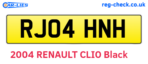 RJ04HNH are the vehicle registration plates.