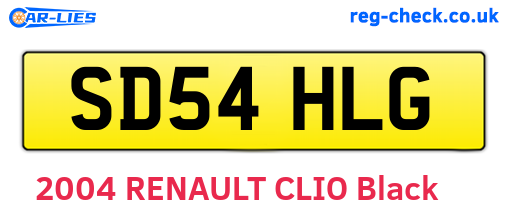 SD54HLG are the vehicle registration plates.