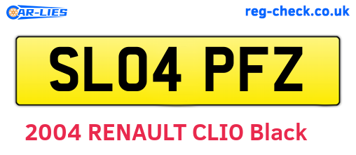 SL04PFZ are the vehicle registration plates.