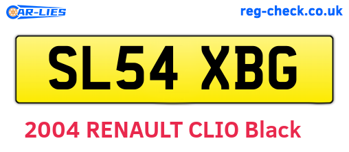 SL54XBG are the vehicle registration plates.