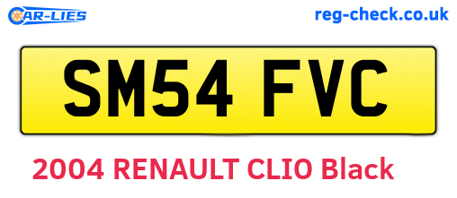 SM54FVC are the vehicle registration plates.