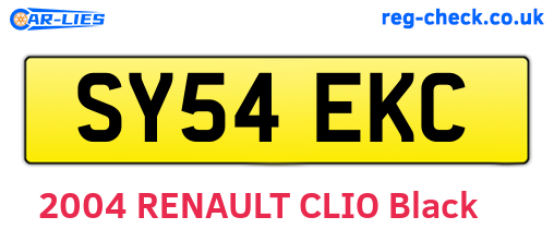 SY54EKC are the vehicle registration plates.