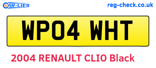 WP04WHT are the vehicle registration plates.