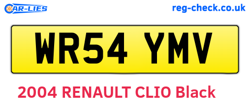 WR54YMV are the vehicle registration plates.
