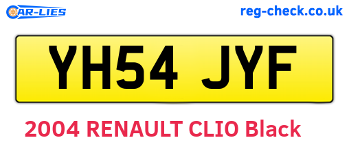 YH54JYF are the vehicle registration plates.