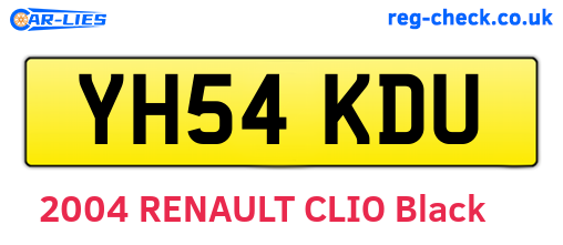 YH54KDU are the vehicle registration plates.