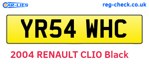 YR54WHC are the vehicle registration plates.