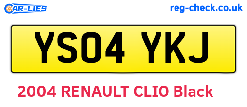 YS04YKJ are the vehicle registration plates.
