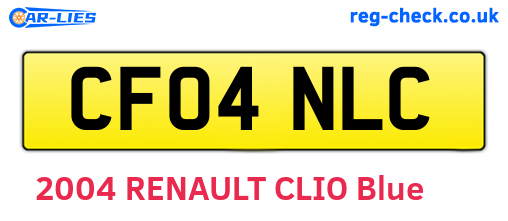CF04NLC are the vehicle registration plates.