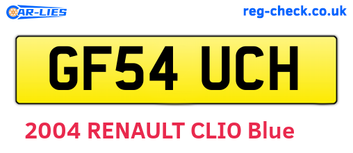 GF54UCH are the vehicle registration plates.