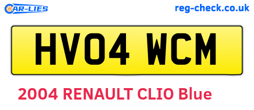 HV04WCM are the vehicle registration plates.