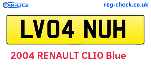 LV04NUH are the vehicle registration plates.