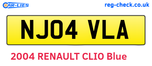NJ04VLA are the vehicle registration plates.