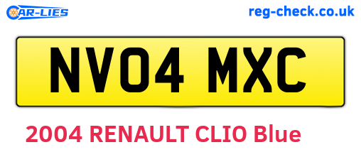 NV04MXC are the vehicle registration plates.