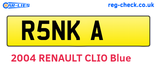 R5NKA are the vehicle registration plates.