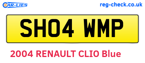 SH04WMP are the vehicle registration plates.