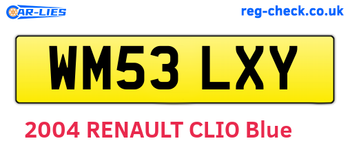 WM53LXY are the vehicle registration plates.