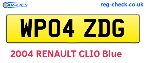 WP04ZDG are the vehicle registration plates.