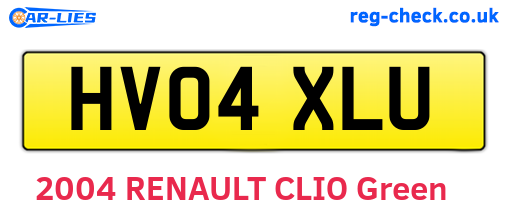 HV04XLU are the vehicle registration plates.