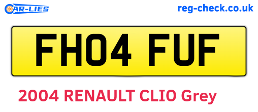 FH04FUF are the vehicle registration plates.