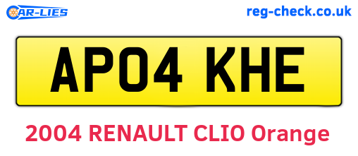 AP04KHE are the vehicle registration plates.