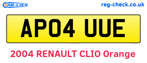 AP04UUE are the vehicle registration plates.
