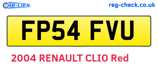 FP54FVU are the vehicle registration plates.
