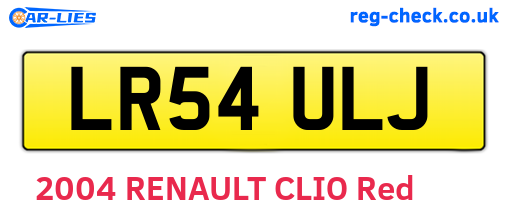 LR54ULJ are the vehicle registration plates.