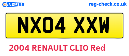 NX04XXW are the vehicle registration plates.
