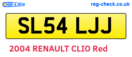 SL54LJJ are the vehicle registration plates.