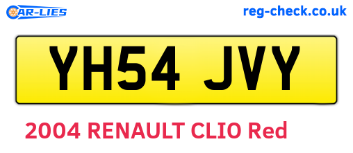 YH54JVY are the vehicle registration plates.