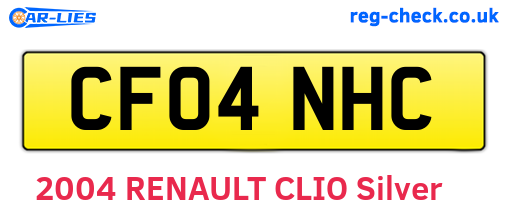 CF04NHC are the vehicle registration plates.