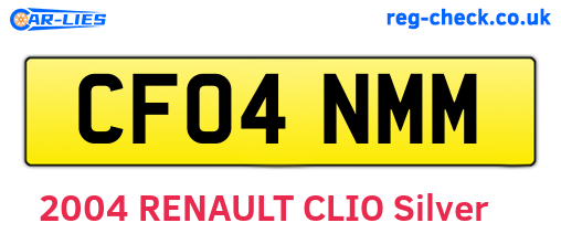 CF04NMM are the vehicle registration plates.