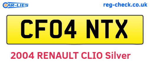 CF04NTX are the vehicle registration plates.