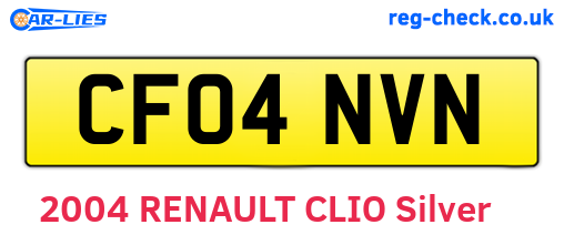 CF04NVN are the vehicle registration plates.