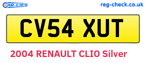 CV54XUT are the vehicle registration plates.