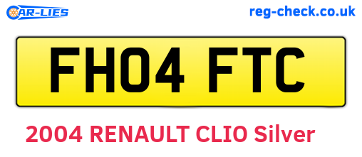 FH04FTC are the vehicle registration plates.