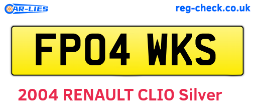 FP04WKS are the vehicle registration plates.