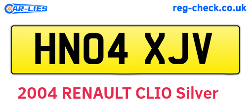 HN04XJV are the vehicle registration plates.