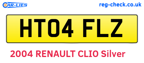 HT04FLZ are the vehicle registration plates.