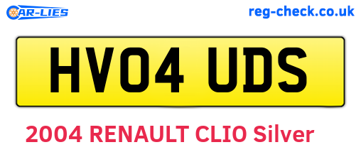 HV04UDS are the vehicle registration plates.