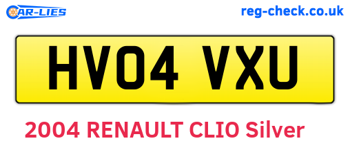 HV04VXU are the vehicle registration plates.