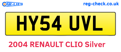 HY54UVL are the vehicle registration plates.