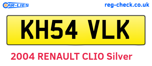 KH54VLK are the vehicle registration plates.