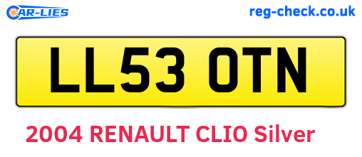 LL53OTN are the vehicle registration plates.