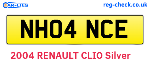 NH04NCE are the vehicle registration plates.