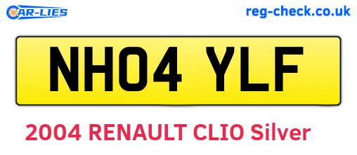 NH04YLF are the vehicle registration plates.