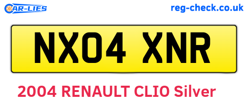 NX04XNR are the vehicle registration plates.
