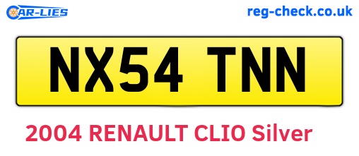 NX54TNN are the vehicle registration plates.