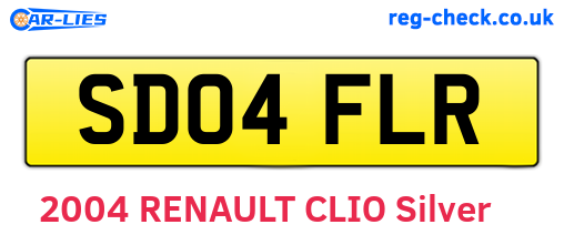 SD04FLR are the vehicle registration plates.